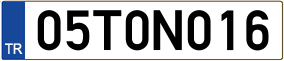Truck License Plate