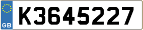 Trailer License Plate