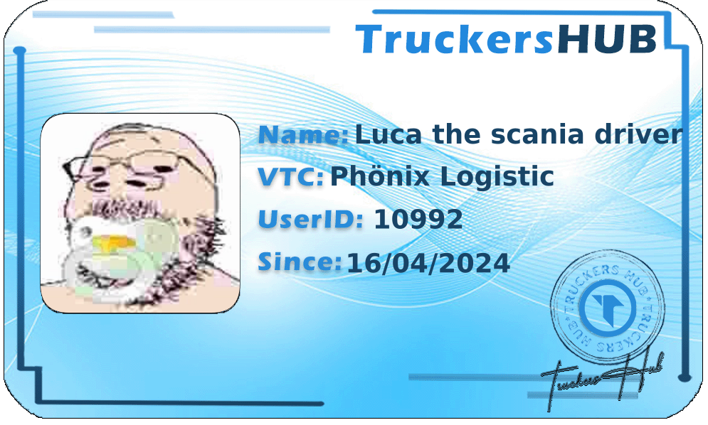 Luca the scania driver License