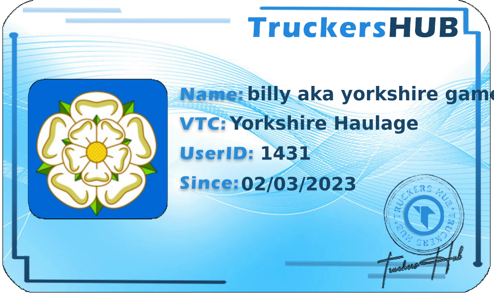 billy aka yorkshire gamer License