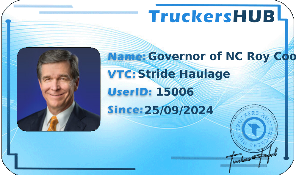 Governor of NC Roy Cooper License