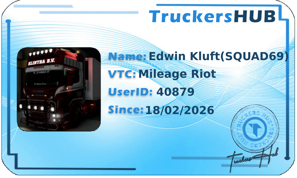 Edwin Kluft(SQUAD69) License